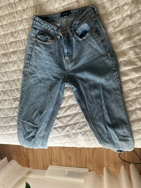 Frank & Oak Light Blue High-Rise Denim Jeans